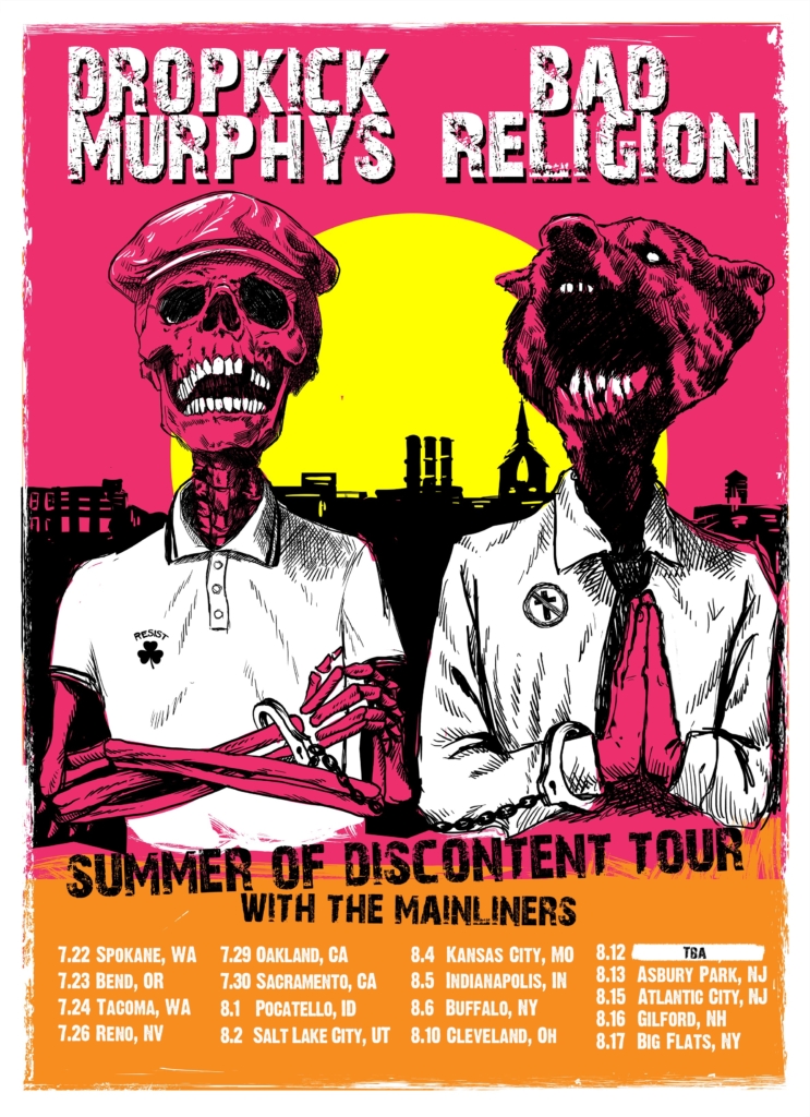 The Mainliners Summer of Discontent Tour Poster